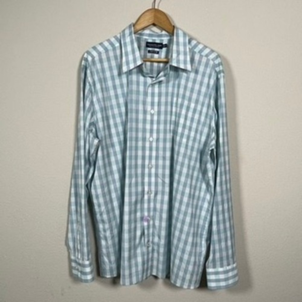 Southern Tide Charleston Button Down Mens‎ XXL Blue Performance Plaid Coastal
